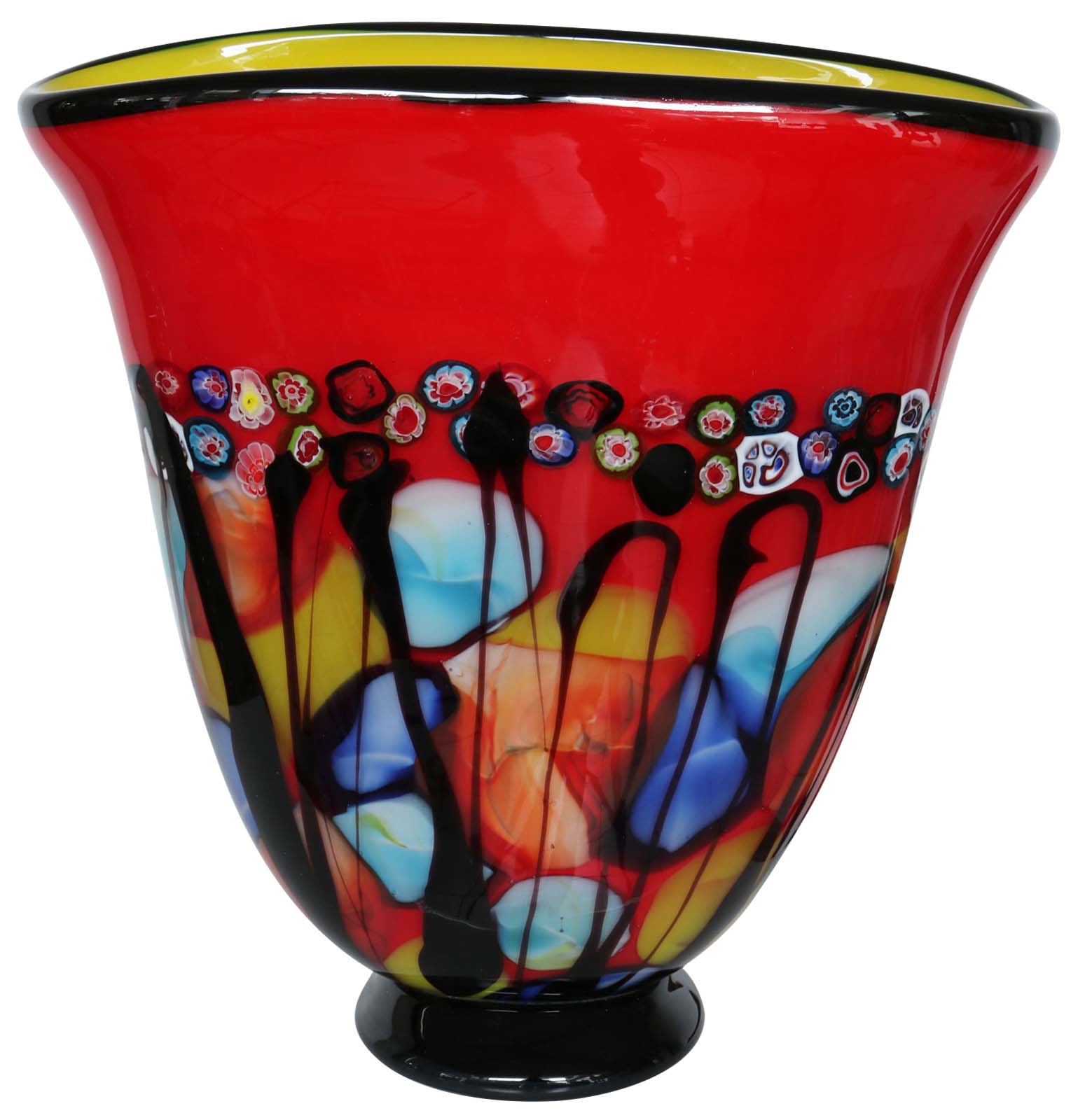 Glasvase Vase Glas im Murano Antik Stil 28cm
