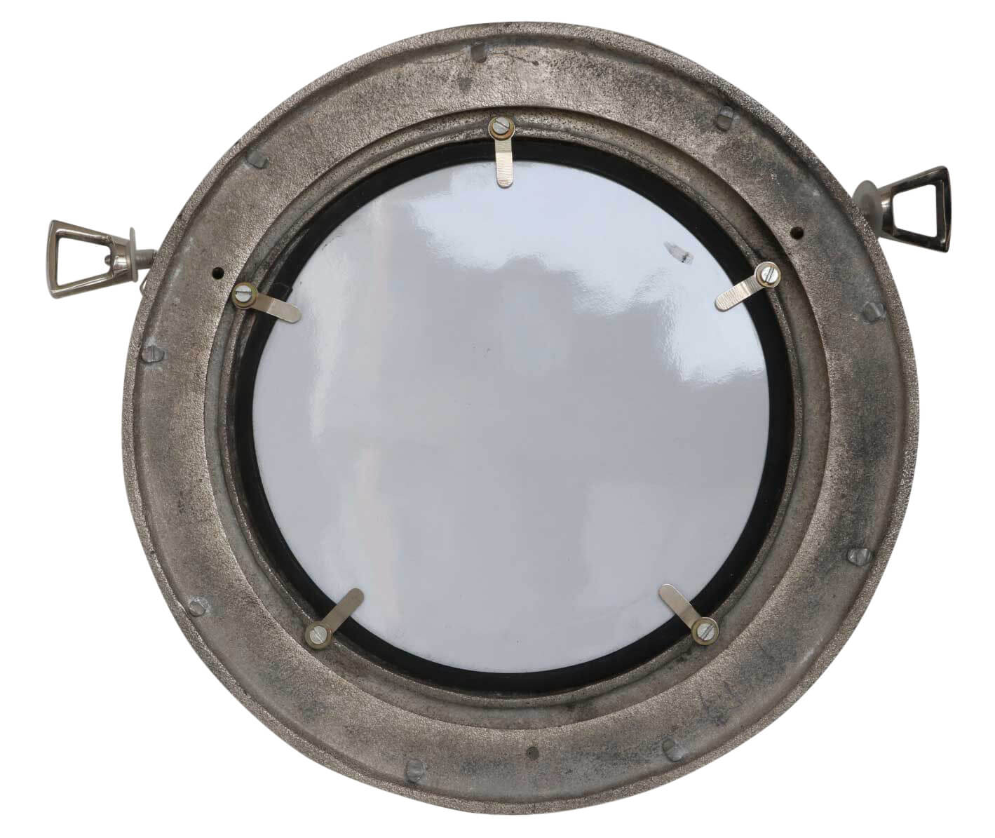 Bullauge mit Spiegel zum Öffnen Schiff Boot maritime Deko 29cm silberfarben