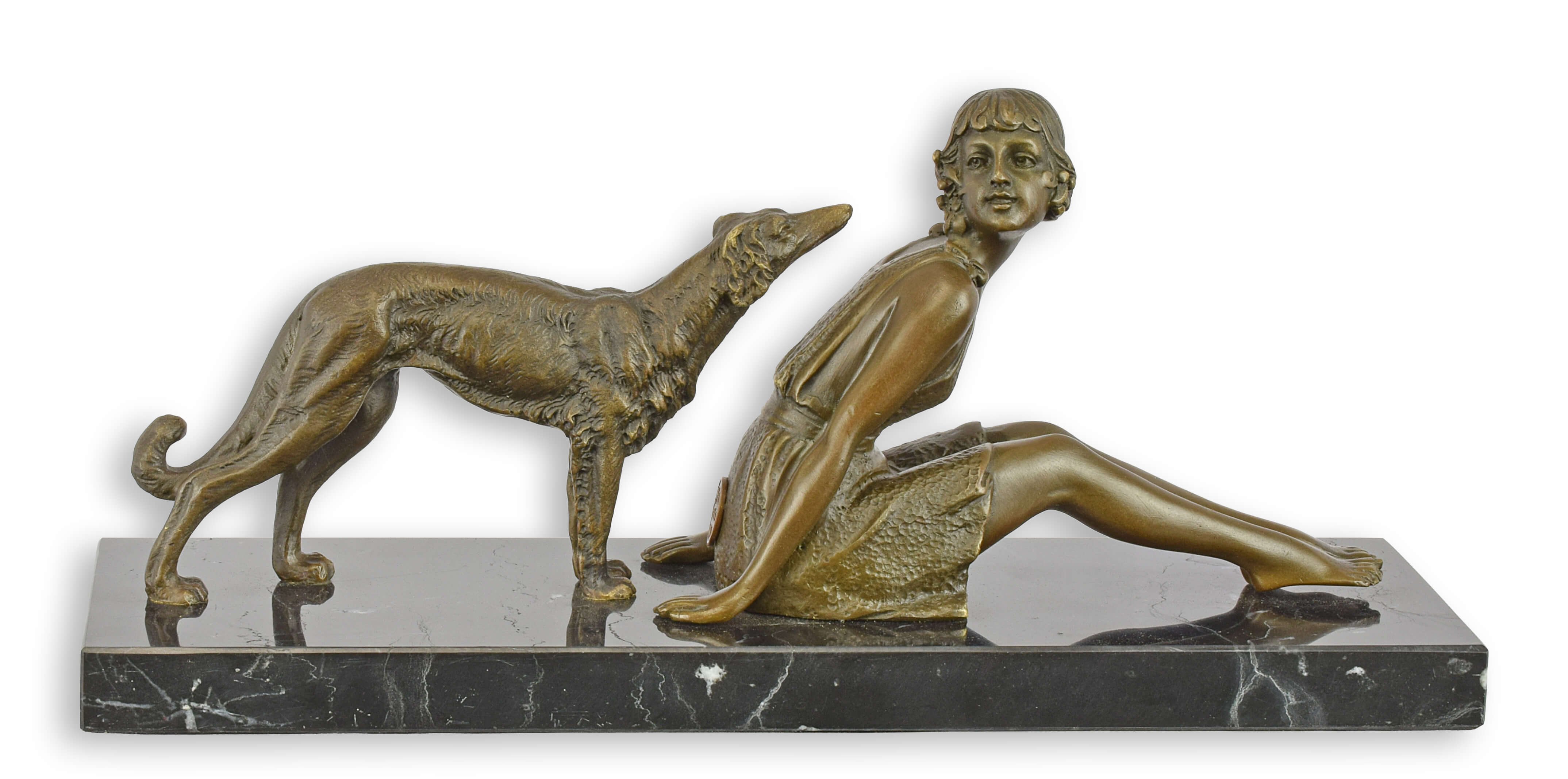 Bronze, Figur, Person, Dinosaurier, Gesicht
