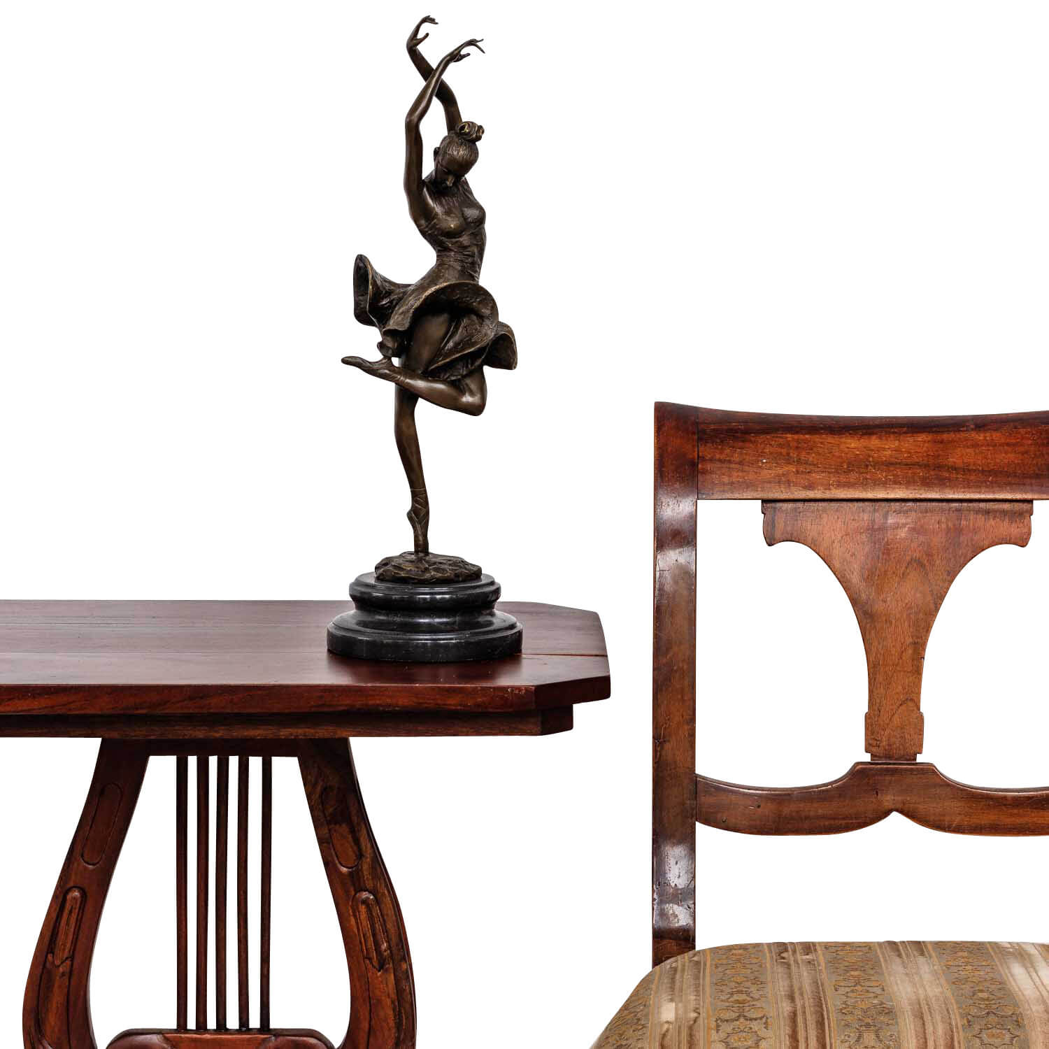 Bronzeskulptur im Antik-Stil Bronze Figur Statue Tänzerin 46cm Ballerina Ballet