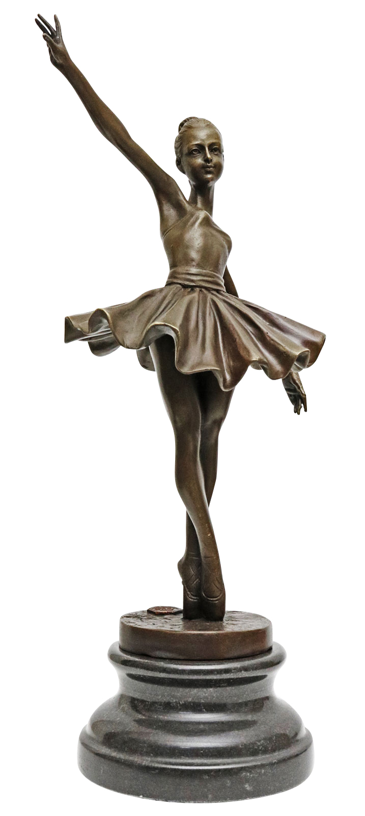 Bronzeskulptur Tänzerin Ballerina nach Degas Ballet Bronze Figur Replika b