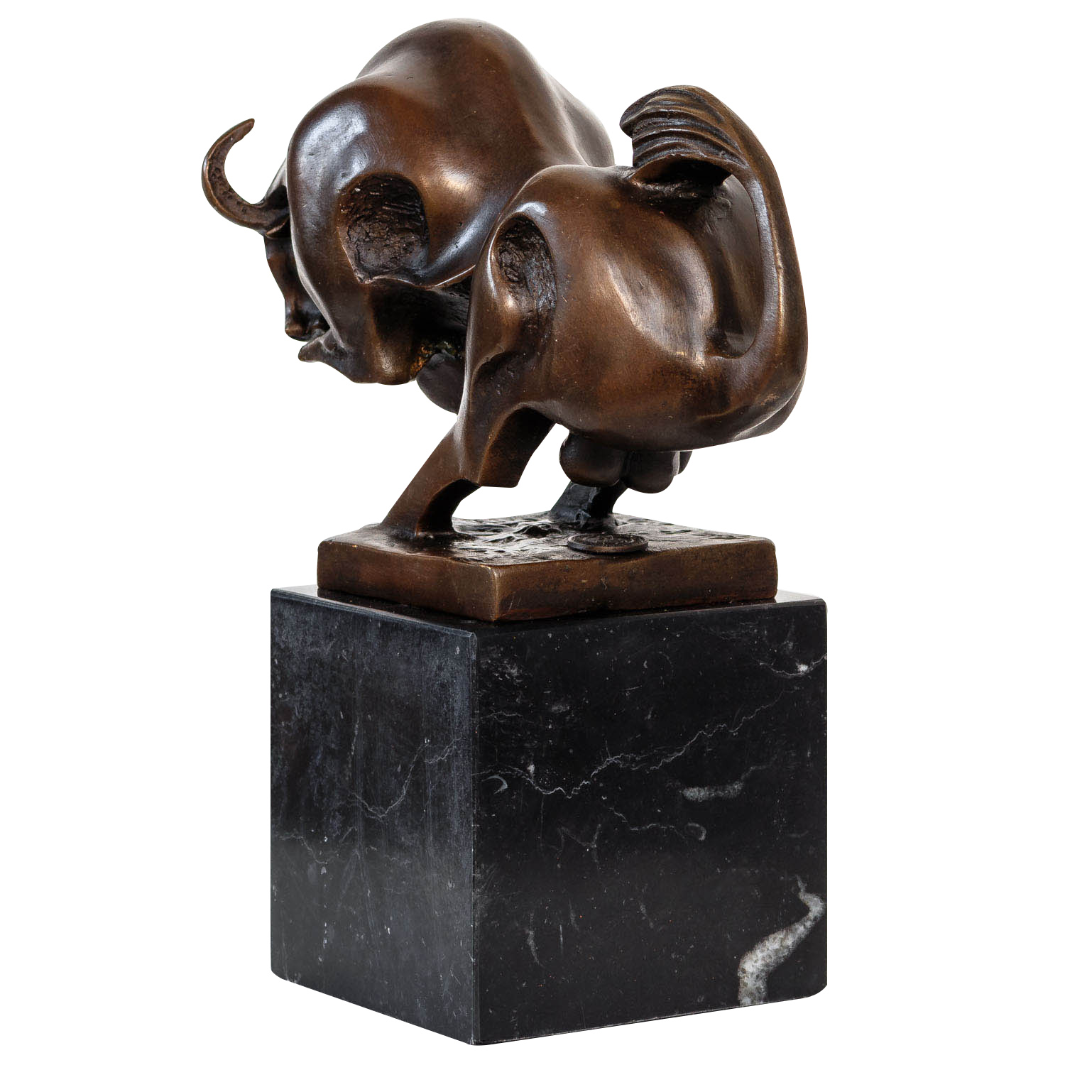 Bronzeskulptur Bulle Ochse Kuh Stier im Antik-Stil Bronze Figur Statue 20cm