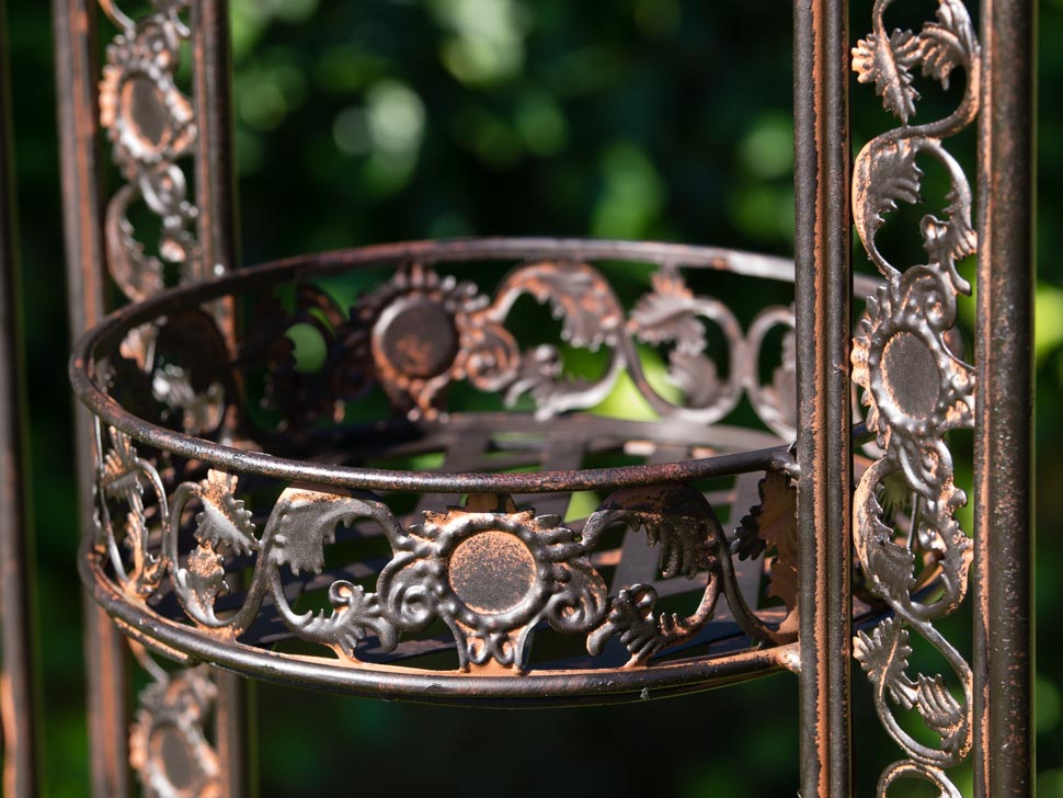 Paravent Pergola Rankhilfe Blumenampel 16kg Eisen antik Stil braun iron