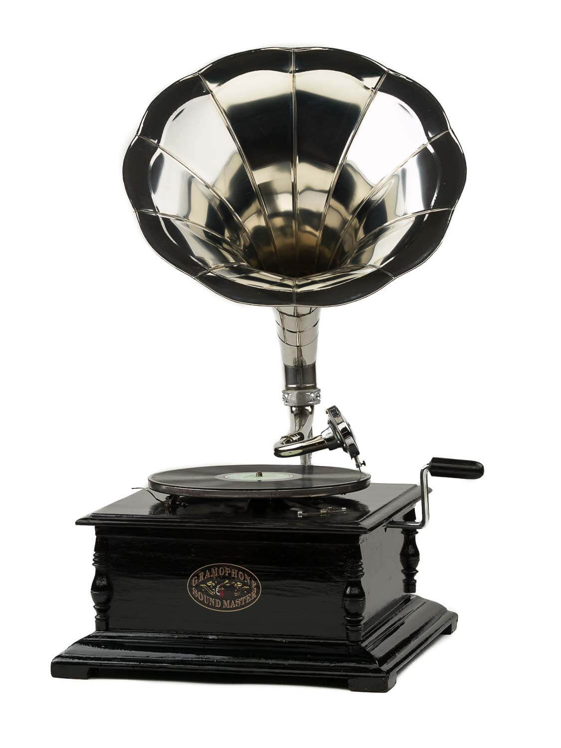Nostalgie Grammophon Gramophone Schellackplatten Trichter Grammofon antik Stil