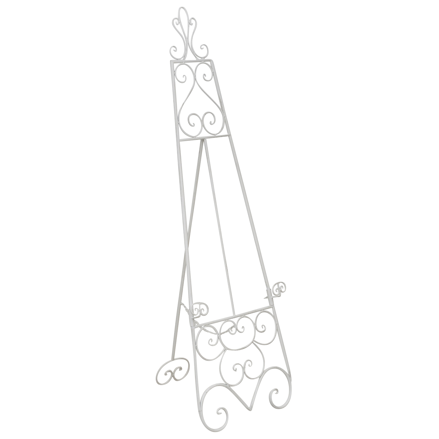 Staffelei Bildhalter Bilderständer Aufsteller Nostalgie Eisen Antik-Stil weiss