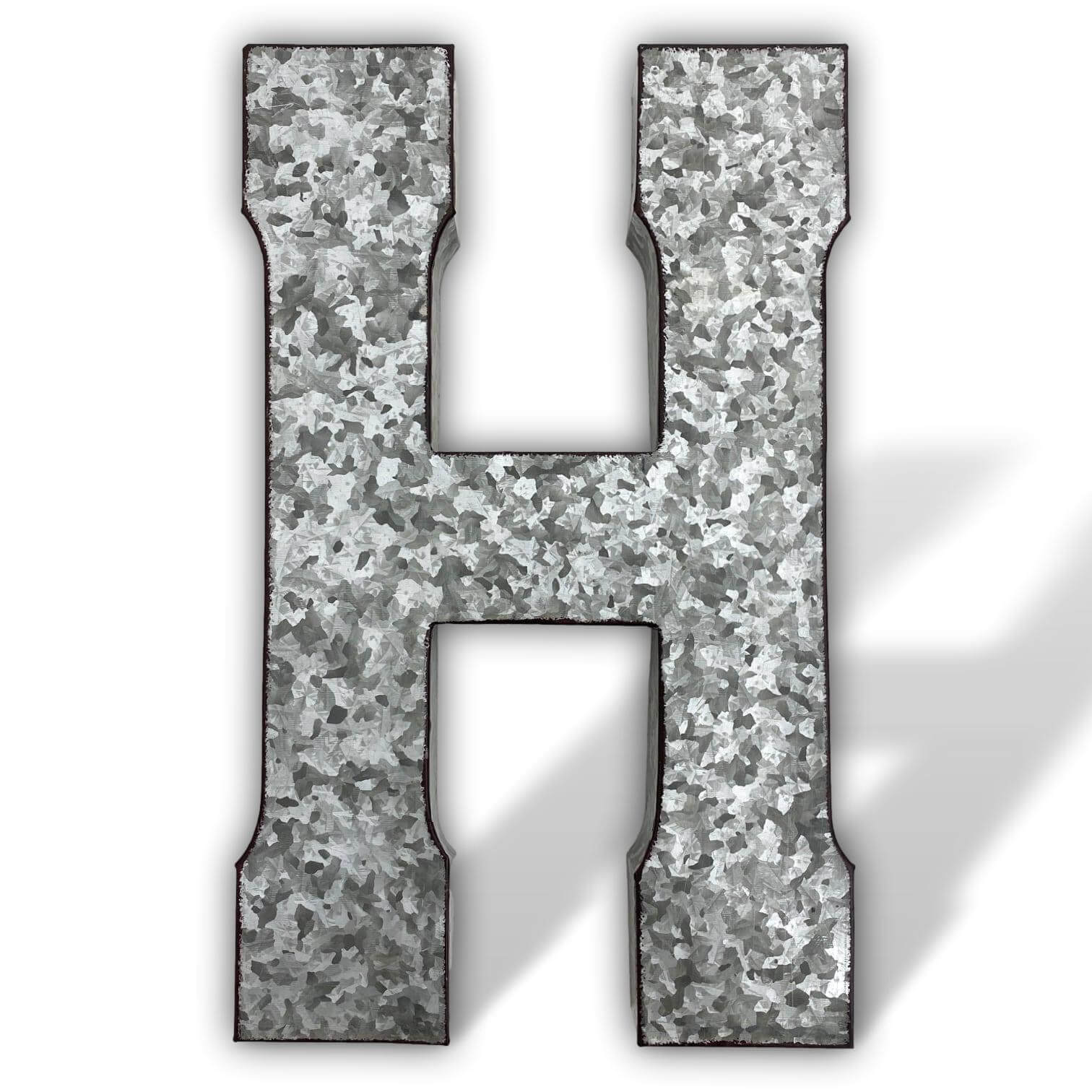 XXL 52cm lettre chiffre numéro zinc métal décoration jardin 3D