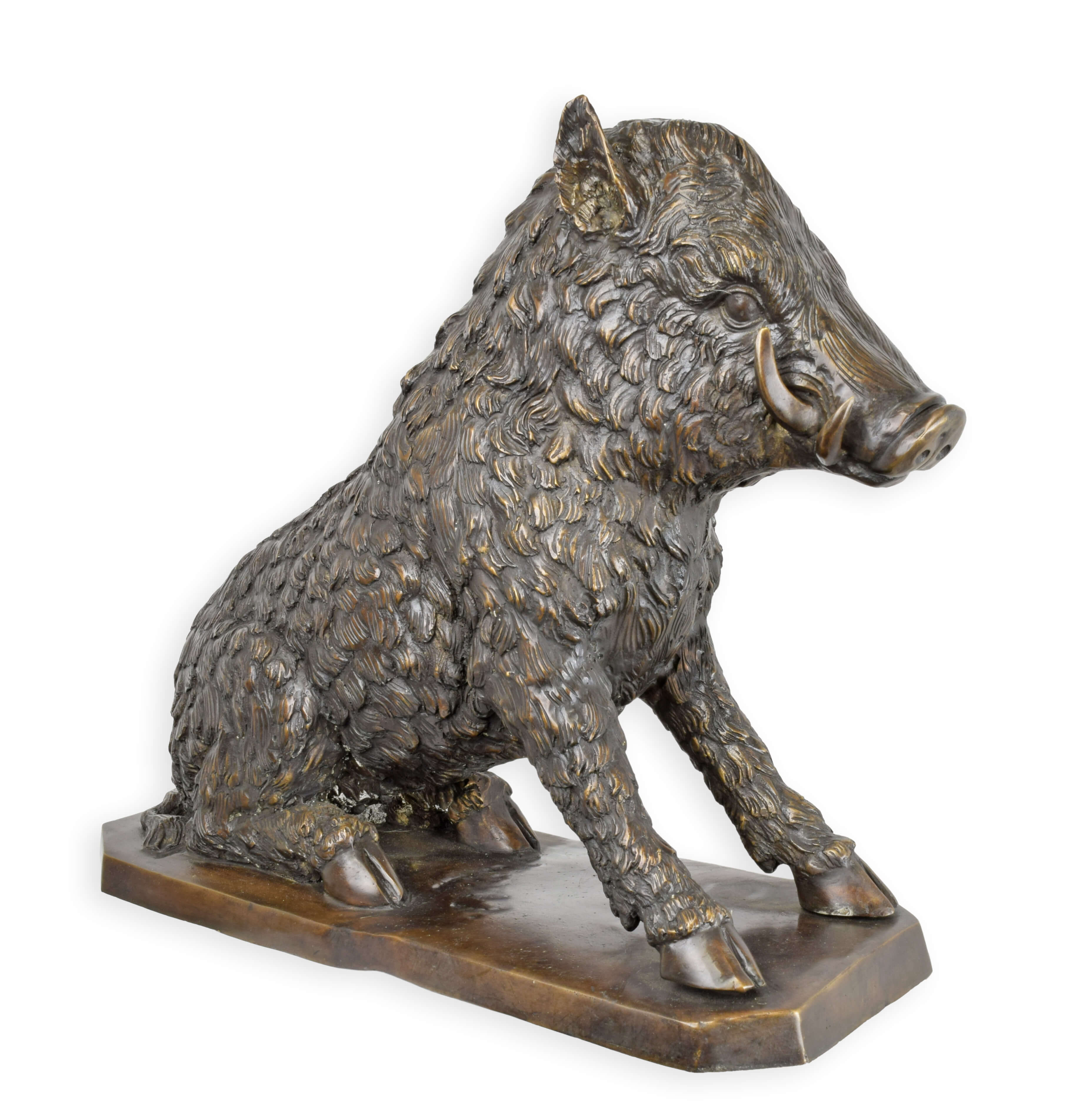 Bronze, Figur, Wildschwein, Schwein