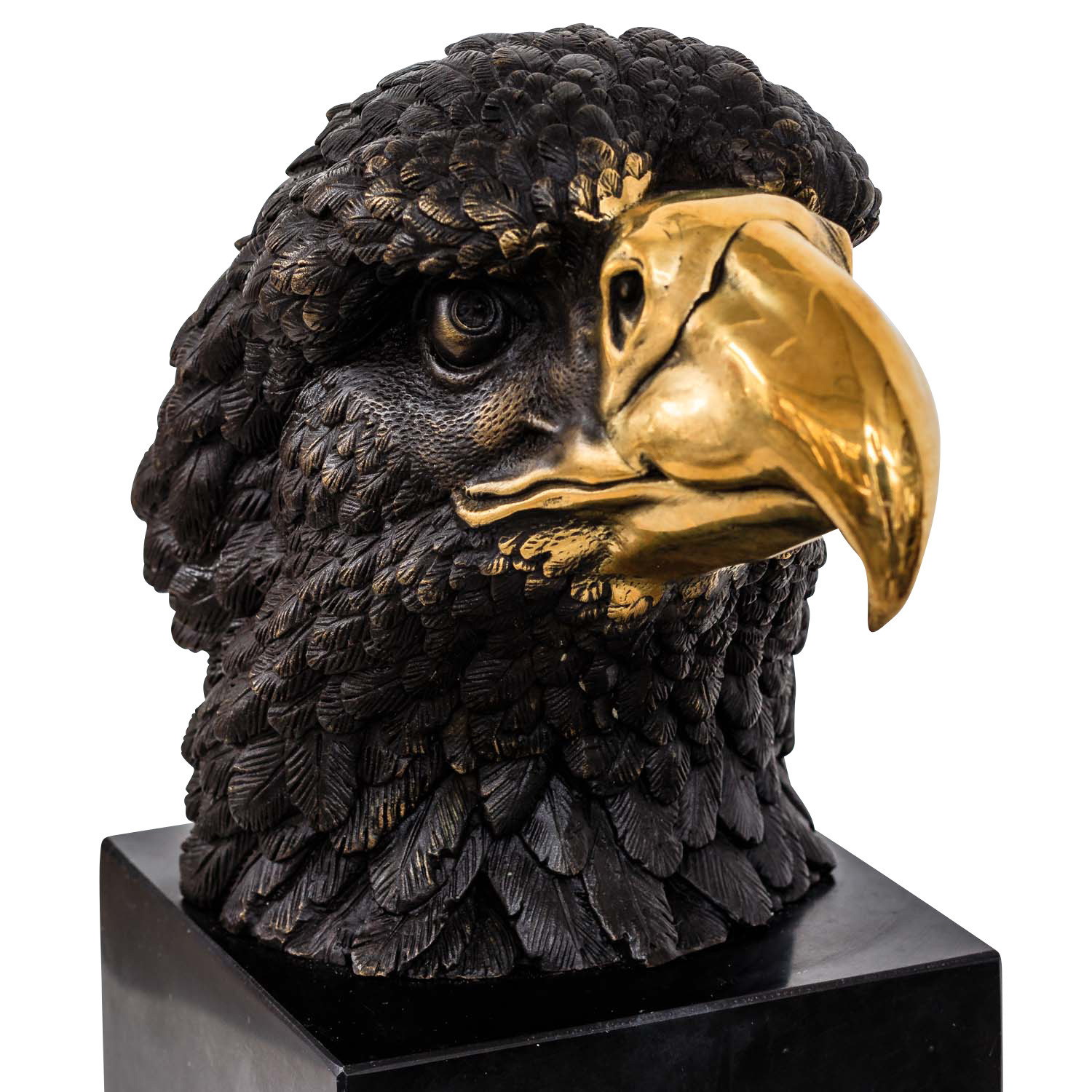 Bronzeskulptur Adler Büste Bronze Figur Statue im Antik-Stil 23cm