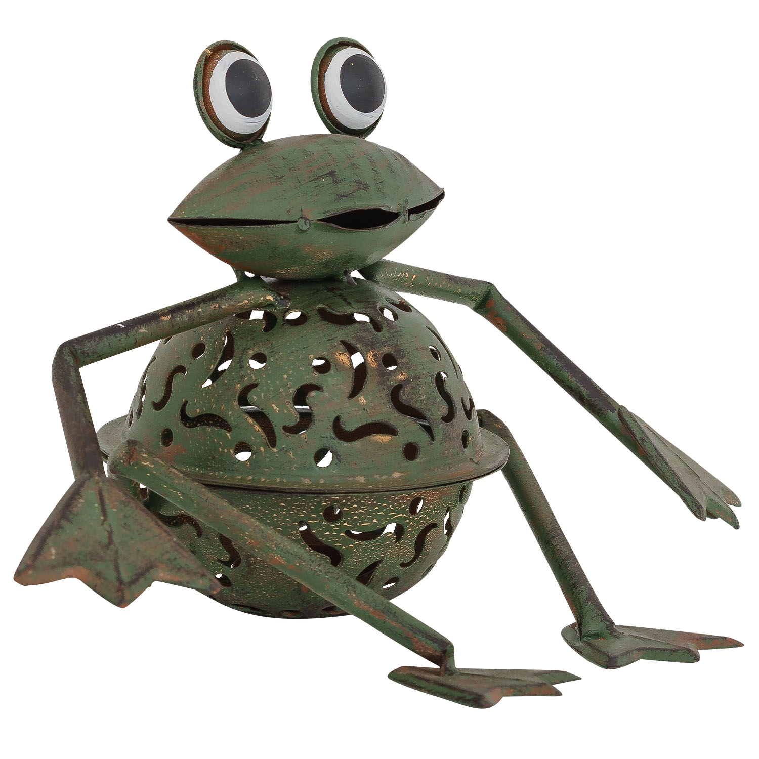 Windlicht Frosch 23cm Teelichthalter Garten garden tealight holder froog