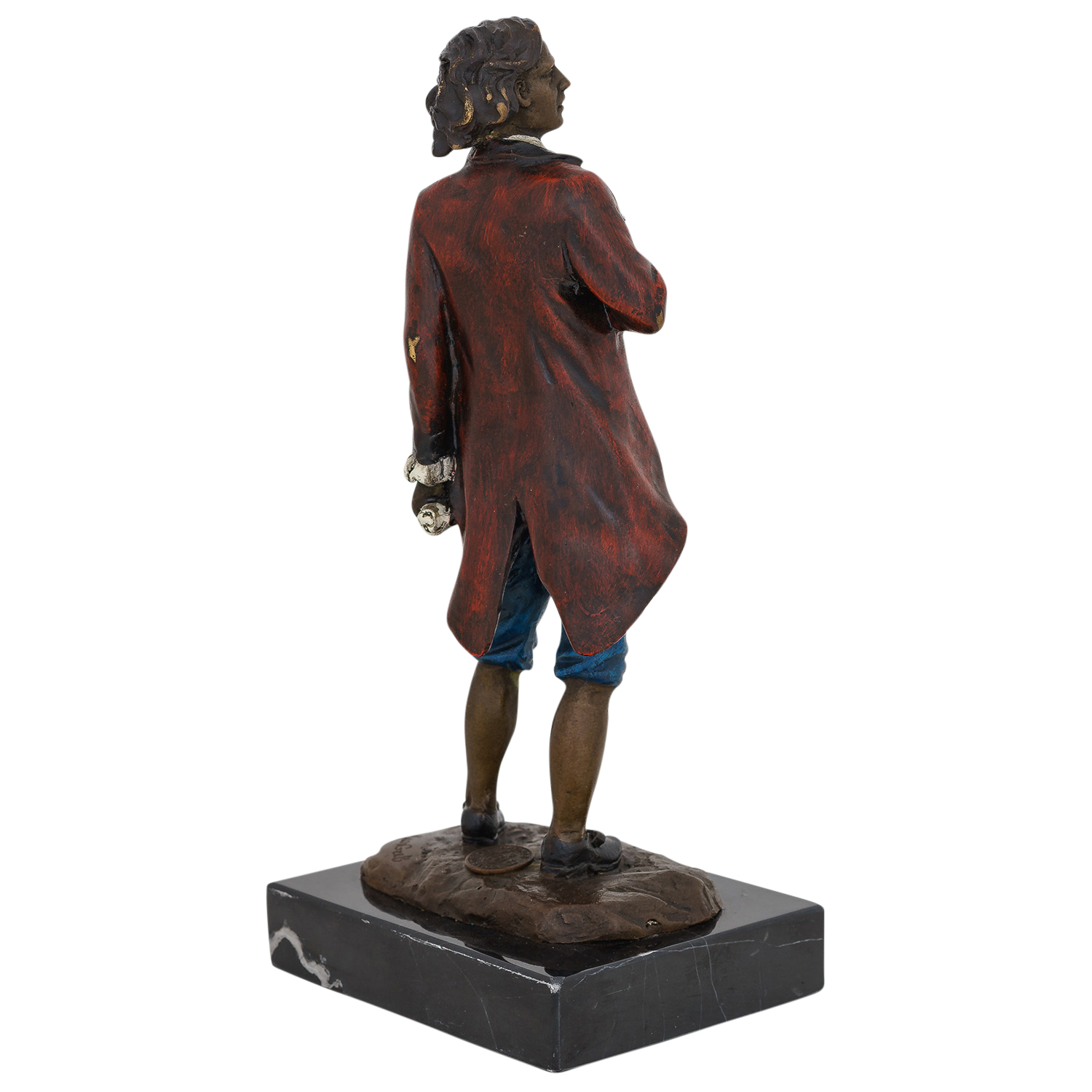 Bronzeskulptur Chopin Komponist im Antik-Stil Bronze Figur Statue 21cm