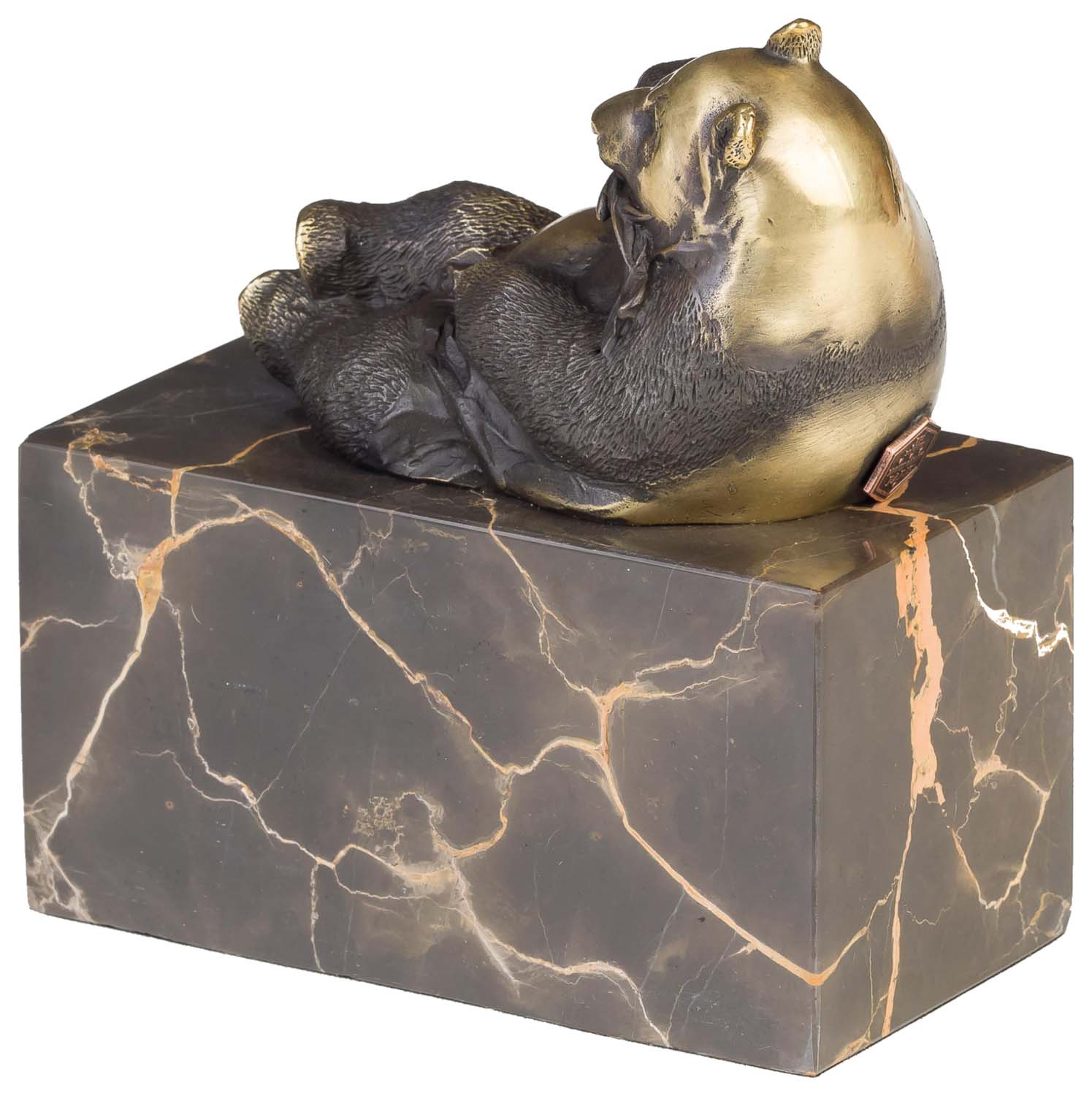 Bronzeskulptur Bronze Panda Figur Statue Bronzefigur Skulptur im Antik-Stil 14cm