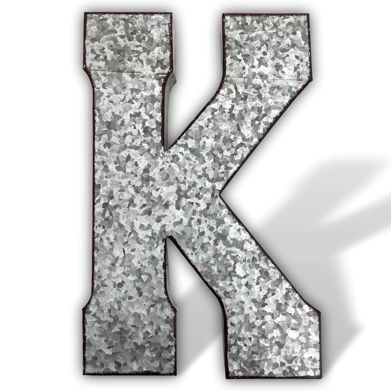 XXL Buchstabe k Zink Metall 52cm Dekoration Garten 3D