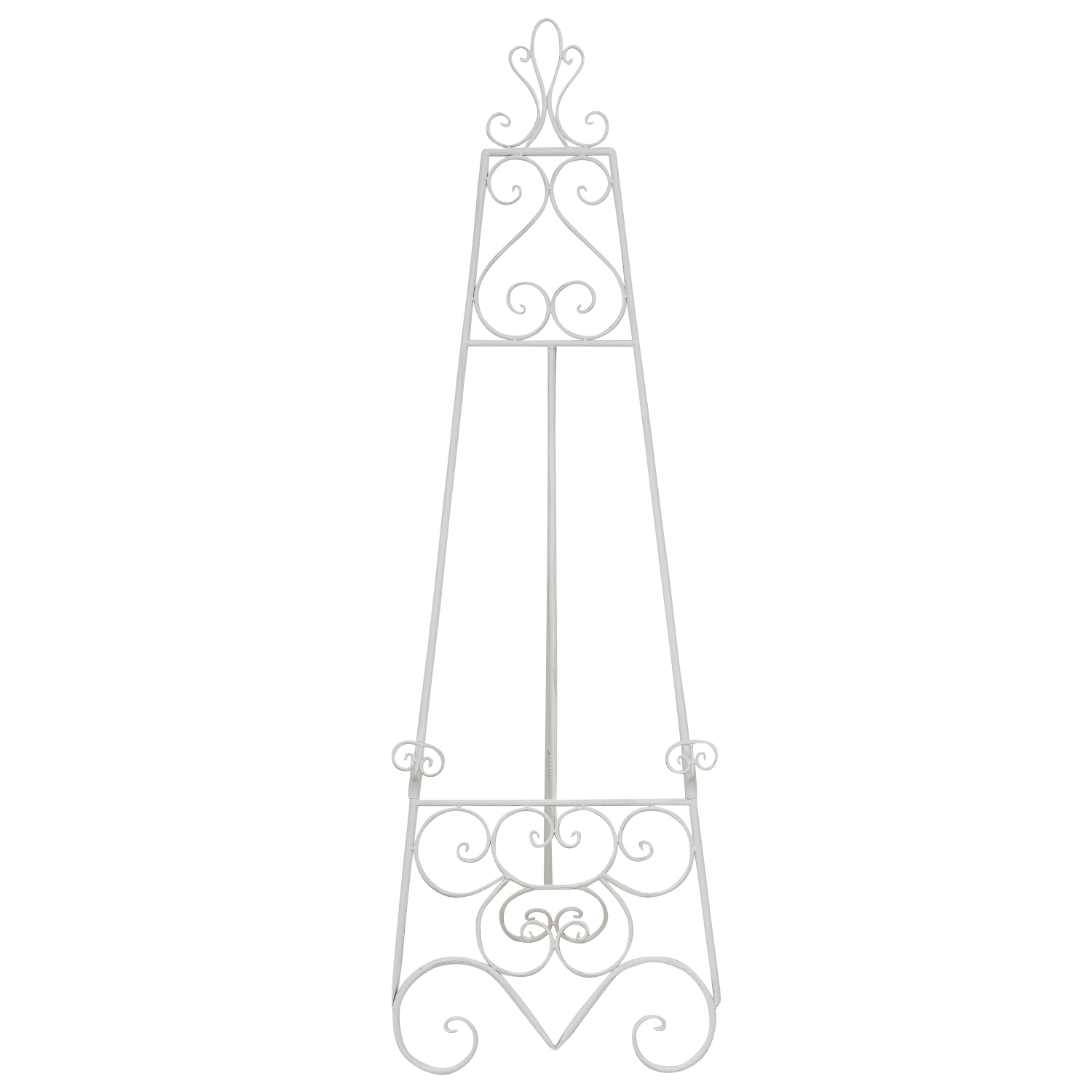Staffelei Bildhalter Bilderständer Aufsteller Nostalgie Eisen Antik-Stil weiss