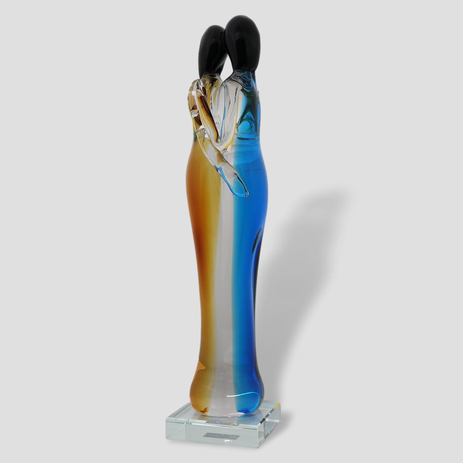 Glasskulptur Glasfigur Figur Skulptur Liebe Glas Paar Liebespaar Hochzeit Design