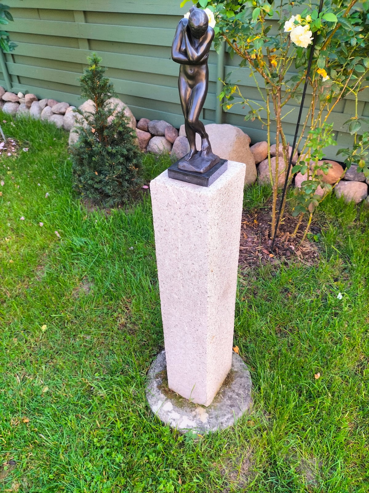 Bronzefigur nach Rodin Eva Figur Garten Eden Bronze Skulptur Antik-Stil 30cm Akt