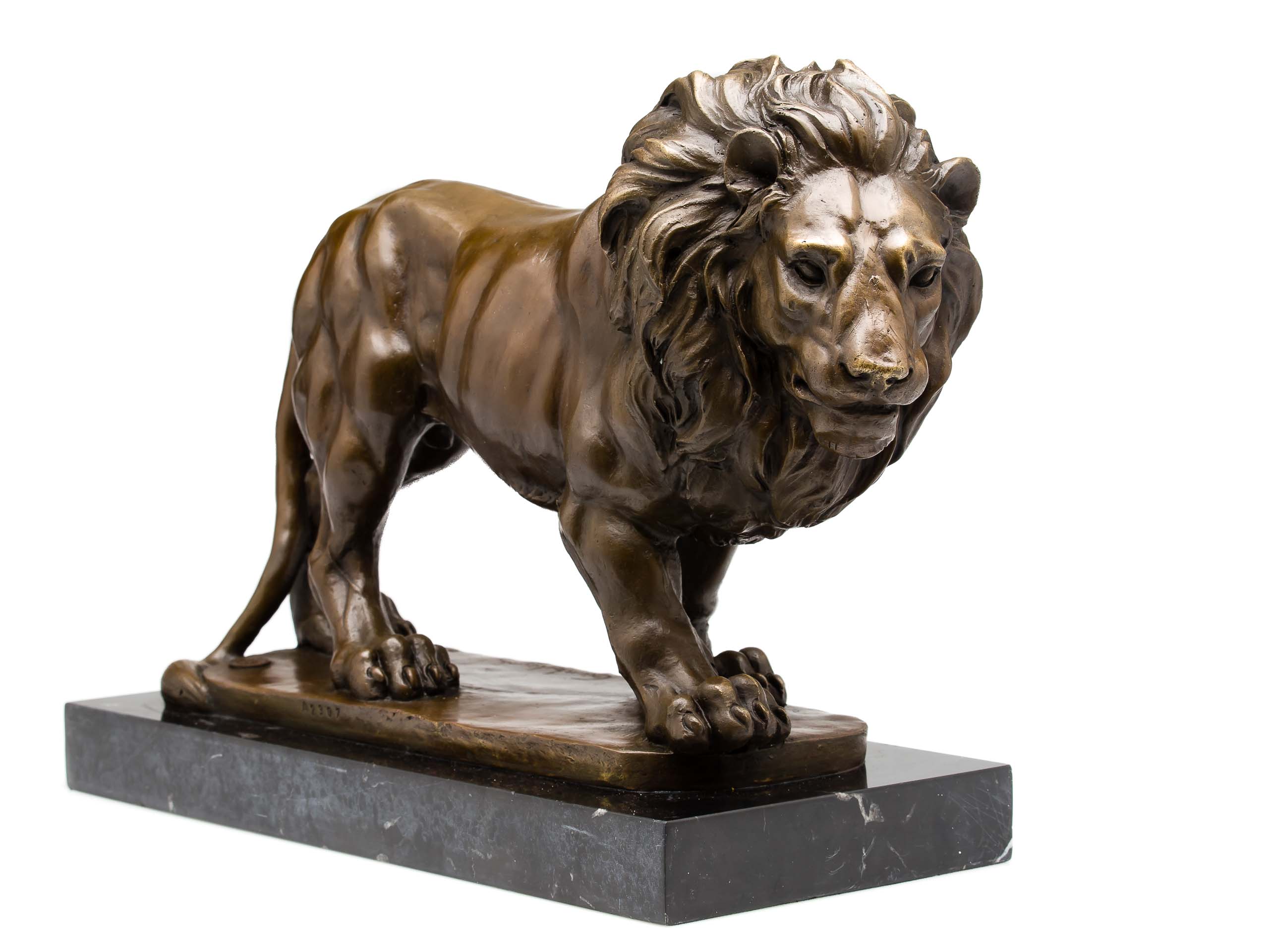 Bronze Skulptur Figur Löwe Bronzeskulptur 38cm Bronzefigur Sculpture Lion