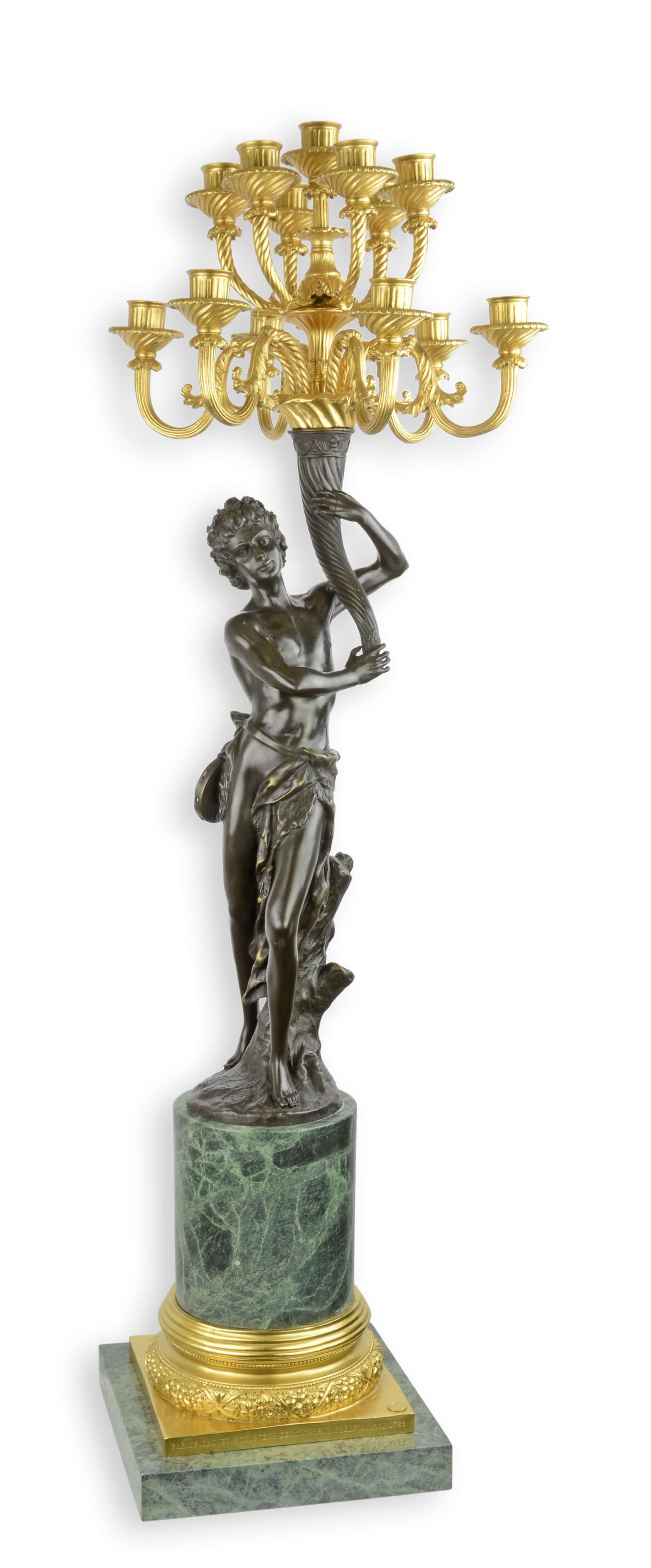 Bronze, Person, Lampe