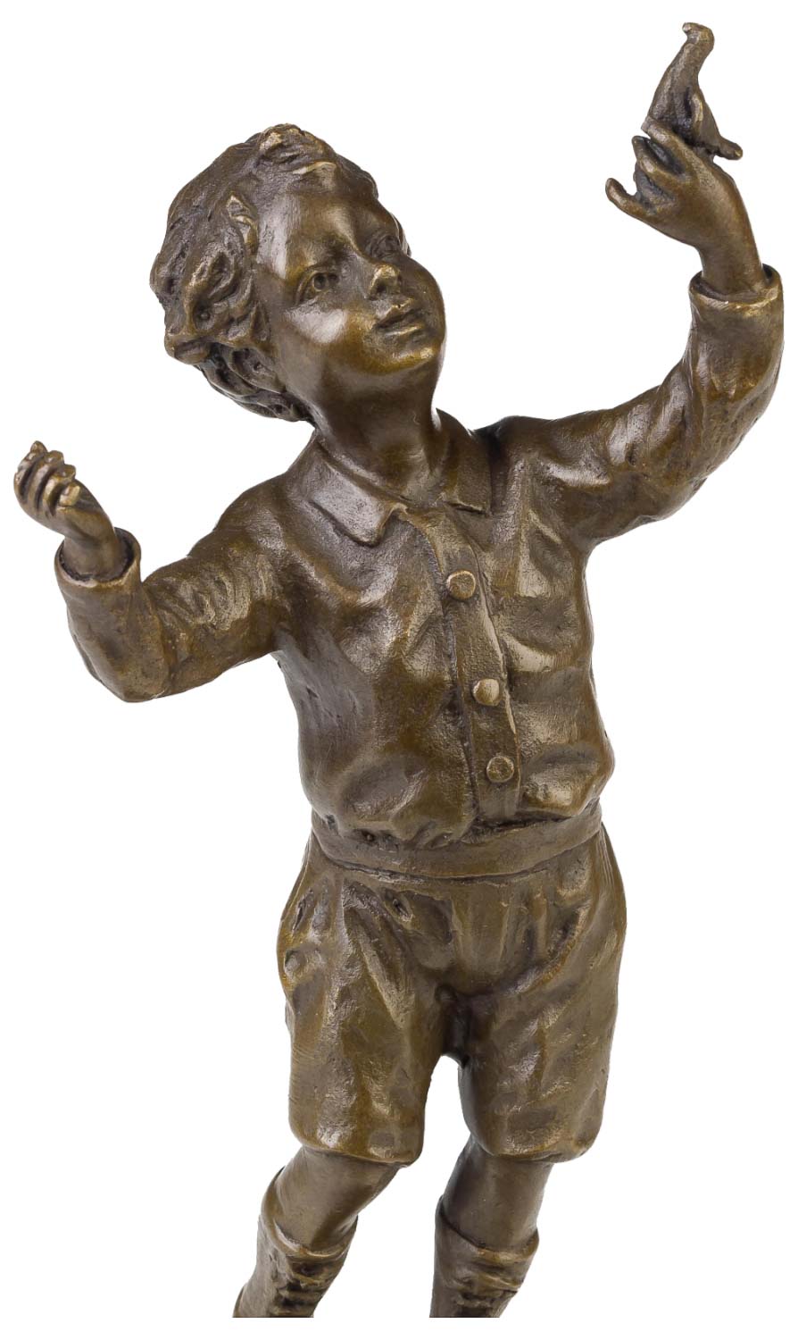 Bronzeskulptur Junge Vogel im Antik-Stil Bronze Figur Statue 23cm