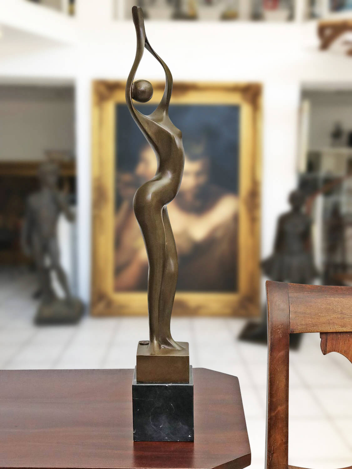Bronzeskulptur Erotik erotische Kunst im Antik-Stil Bronze Figur Statue 55cm