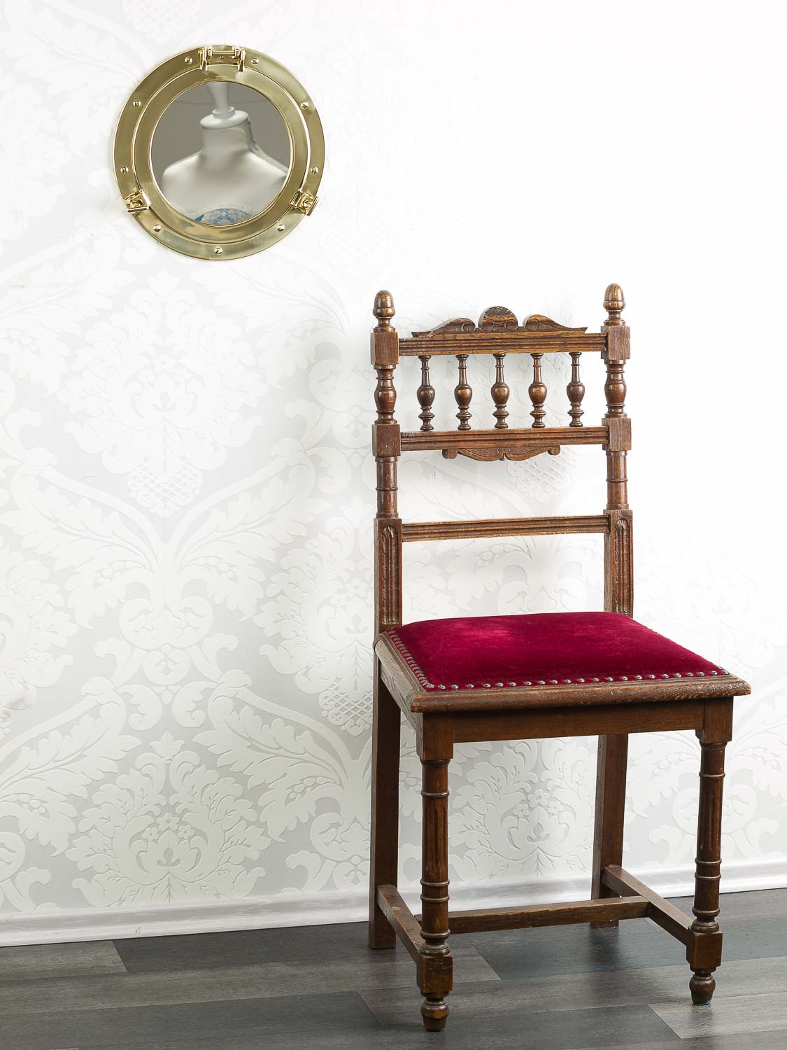 Bullauge mit Spiegel zum Öffnen Schiff Boot Maritim Dekoration 29cm (e)