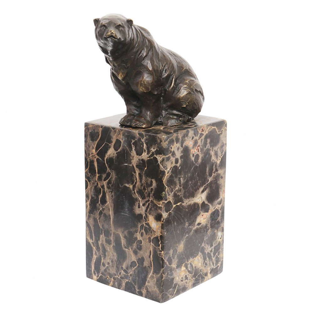 Skulptur Bär Antik-Stil Bronzeskulptur Bronze Figur Statue 22cm