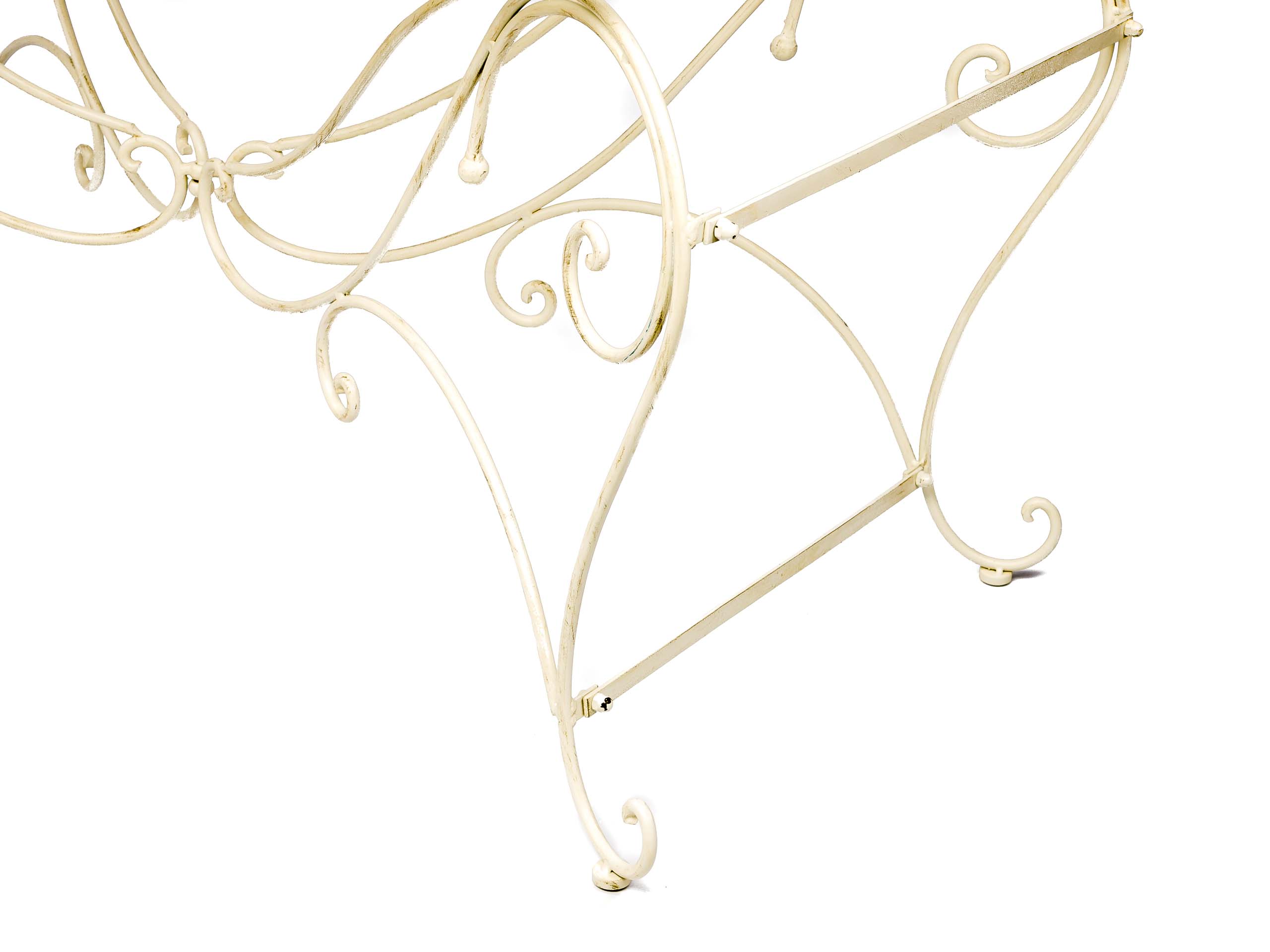 XXL Gartentisch + 4 Stühle Eisen Gartenmöbel antik Stil creme weiß furniture