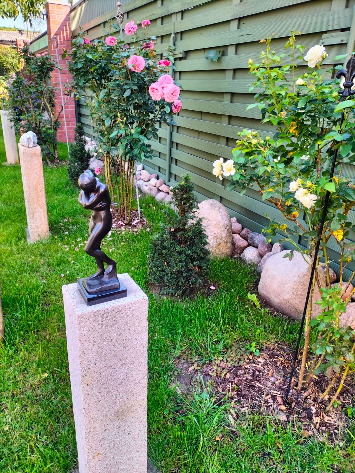Bronzefigur nach Rodin Eva Figur Garten Eden Bronze Skulptur Antik-Stil 30cm Akt