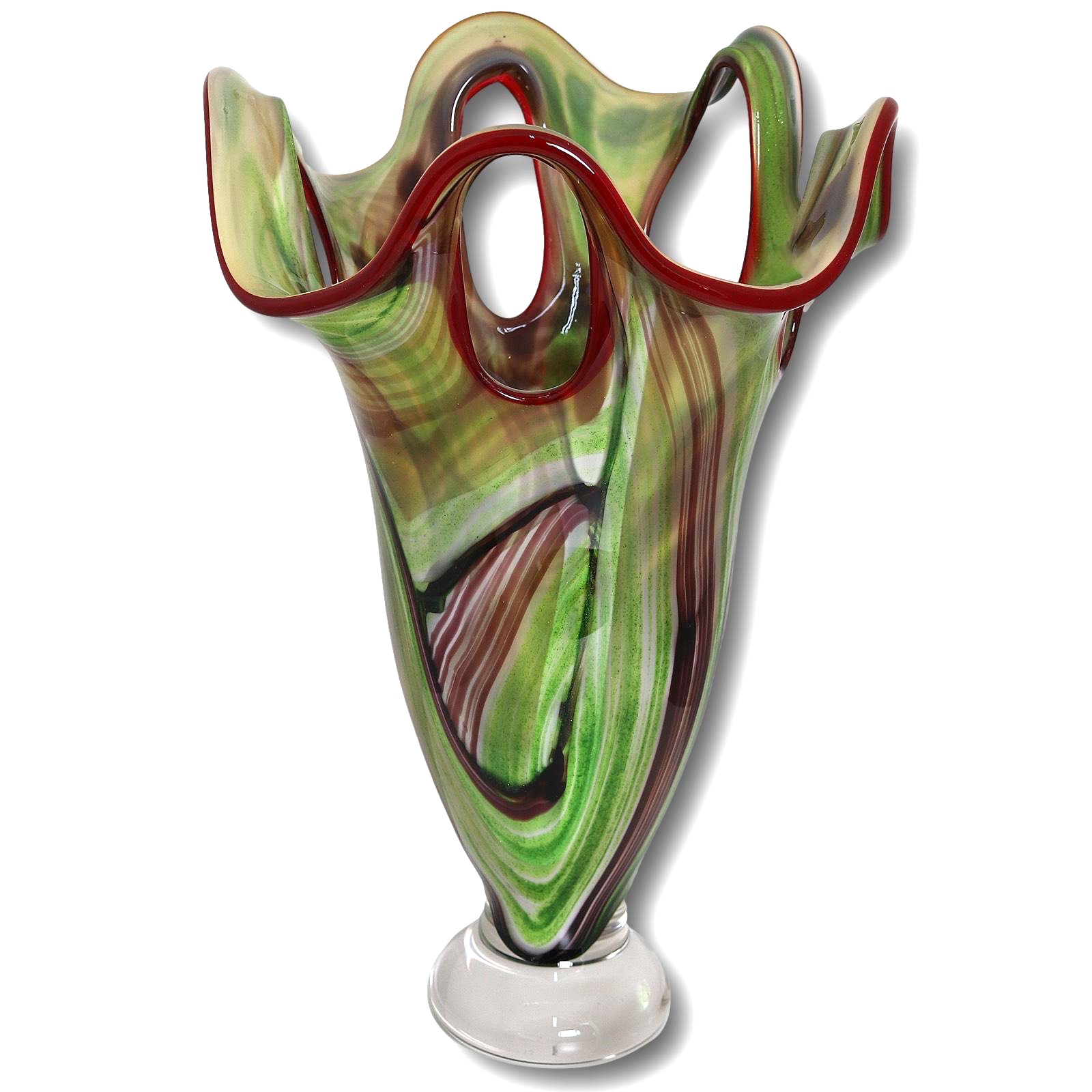 Glasvase 5kg Glas Vase im Murano Stil 40cm schwere Tischvase glass vase