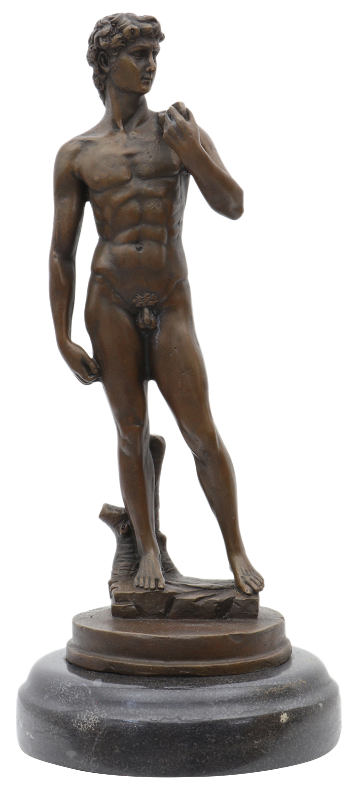 Bronzeskulptur David nach Michelangelo Figur Mythologie Antik-Stil Replik Kopie