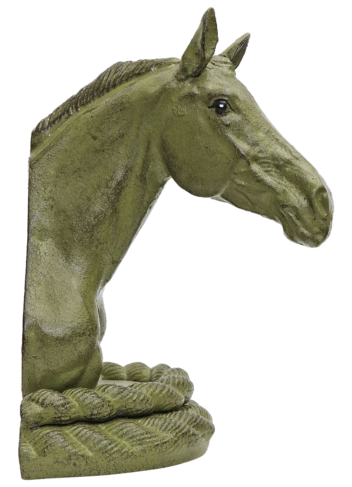 2 Buchstützen Buchständer Pferd Statue Figur Skulptur Eisen 24,5cm Antik-Stil