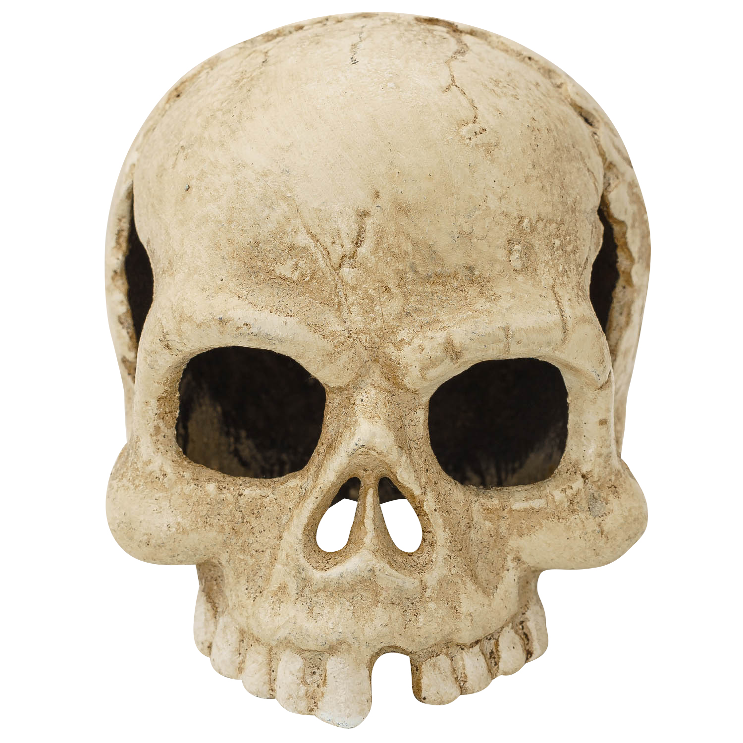 Teelichthalter Totenkopf Kerzenständer Figur Skulptur Eisen Antik-Stil