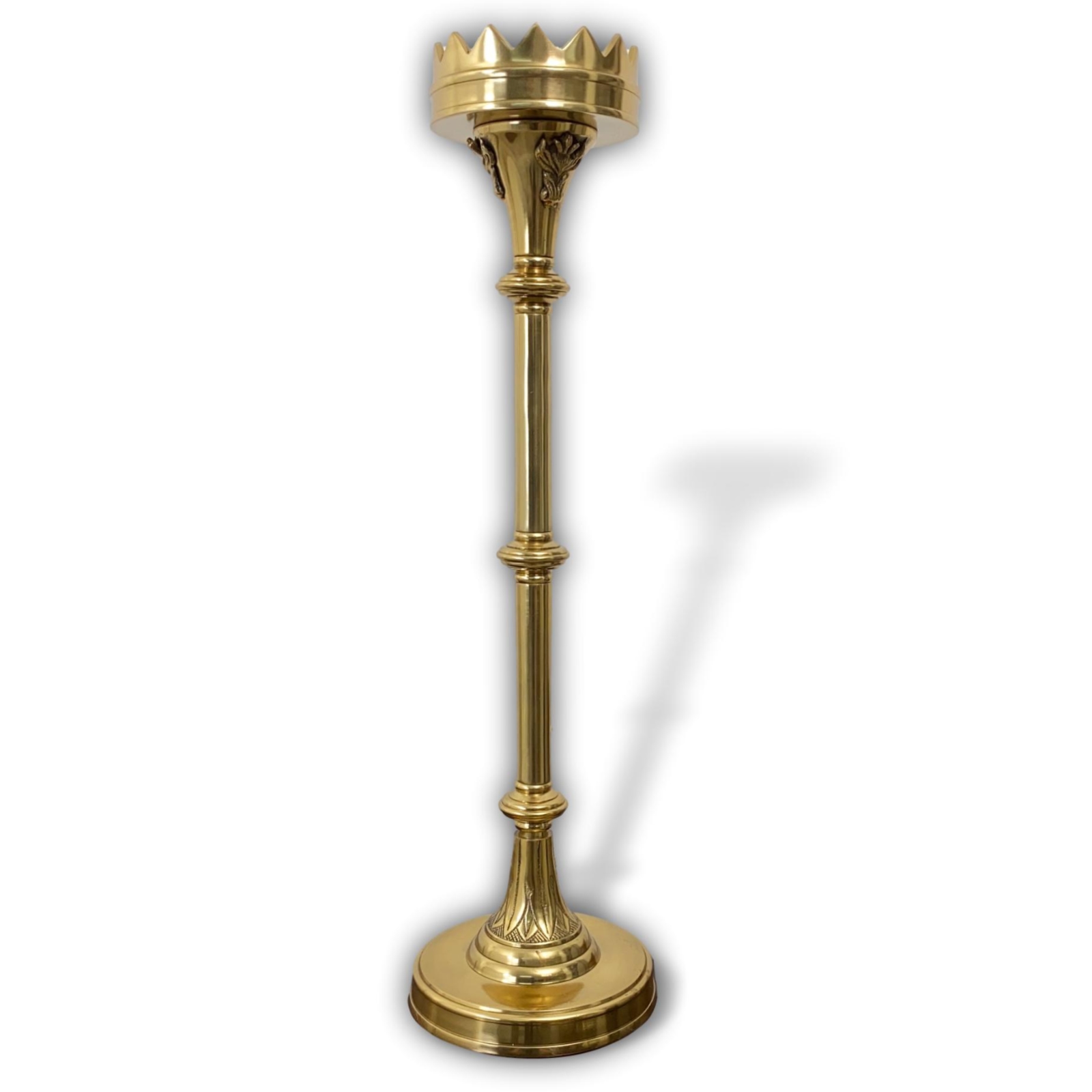 Kerzenleuchter 62cm Altarleuchter Kerzenständer Kirche Krone gold Antik-Stil