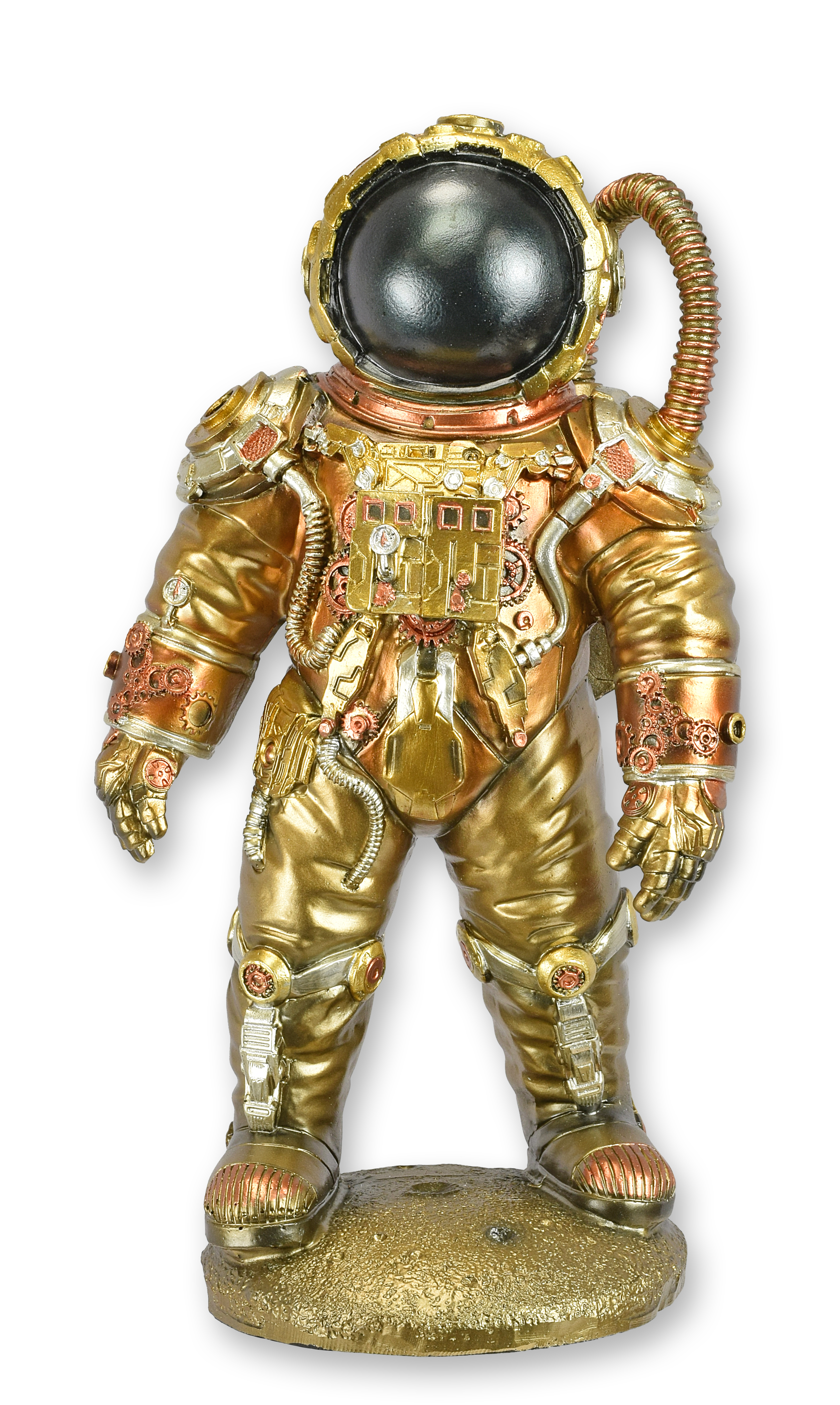 Figurine steampunk en résine représentant un astronaute réplique design rétro décoration