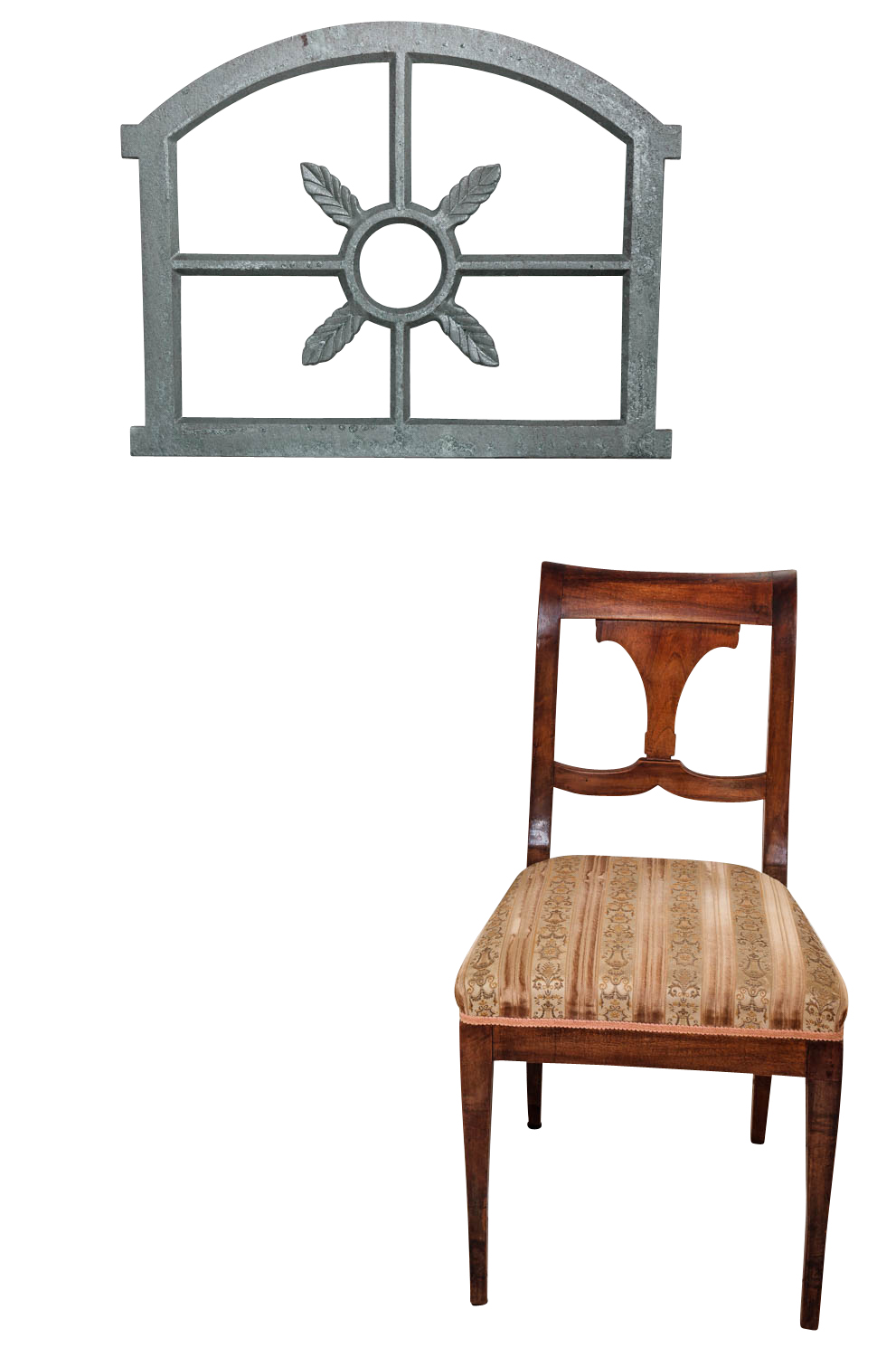 Fenster grau Stallfenster Eisenfenster Scheunenfenster Eisen 53cm Antik-Stil (p)