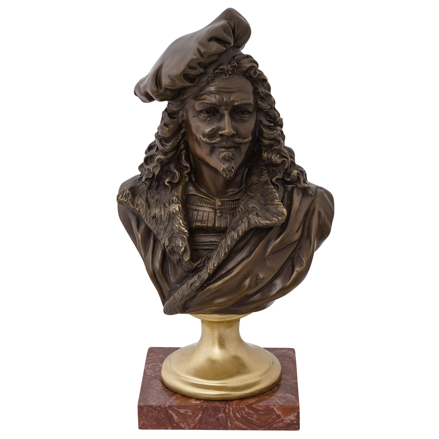 Bronzefigur Rembrandt Harmenszoon van Rijn Künstler Barock Büste Skulptur Bronze