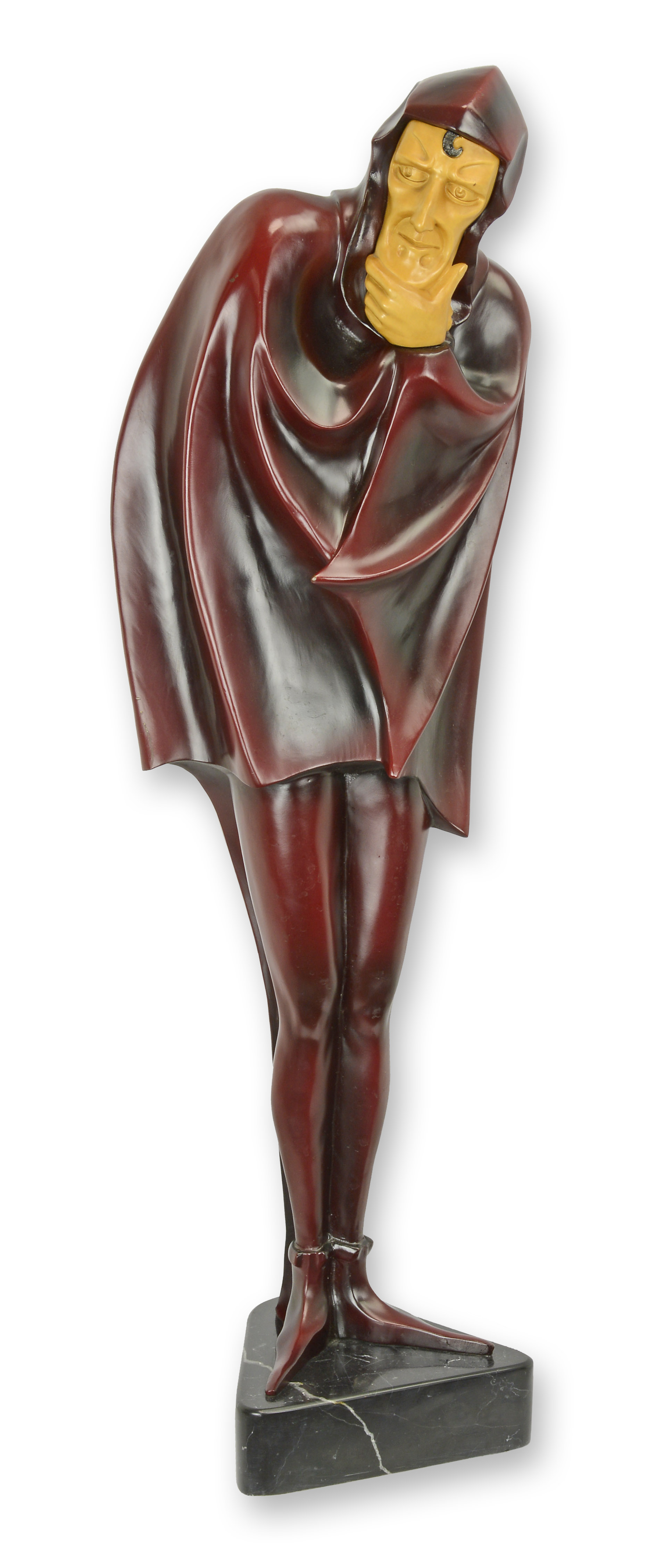 Sculpture en bronze Méphistophélès d'après Roland Paris réplique design rétro décoration