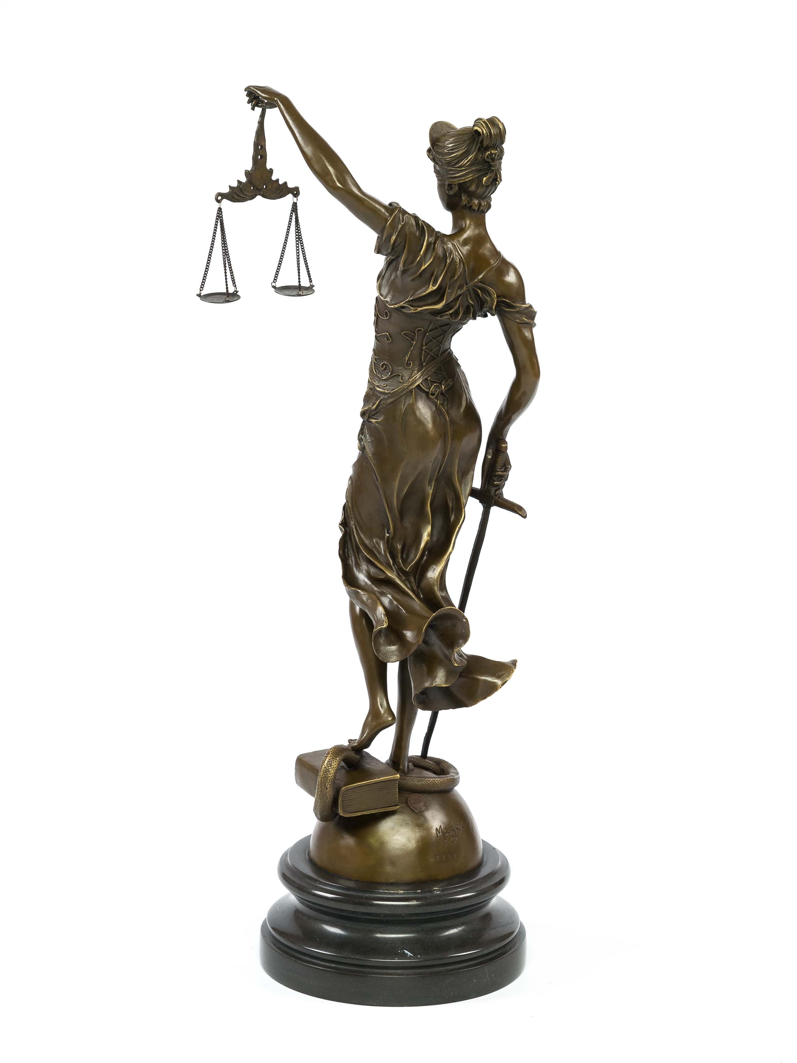 Bronzeskulptur Justitia Justizia Bronze Figur Skulptur sculpture Justice